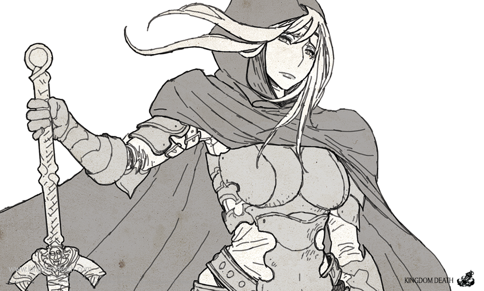 30mm Resin Kingdom Death Allison The Twilight Knight Unpainted ONLY Figure WH302 - Foto 12